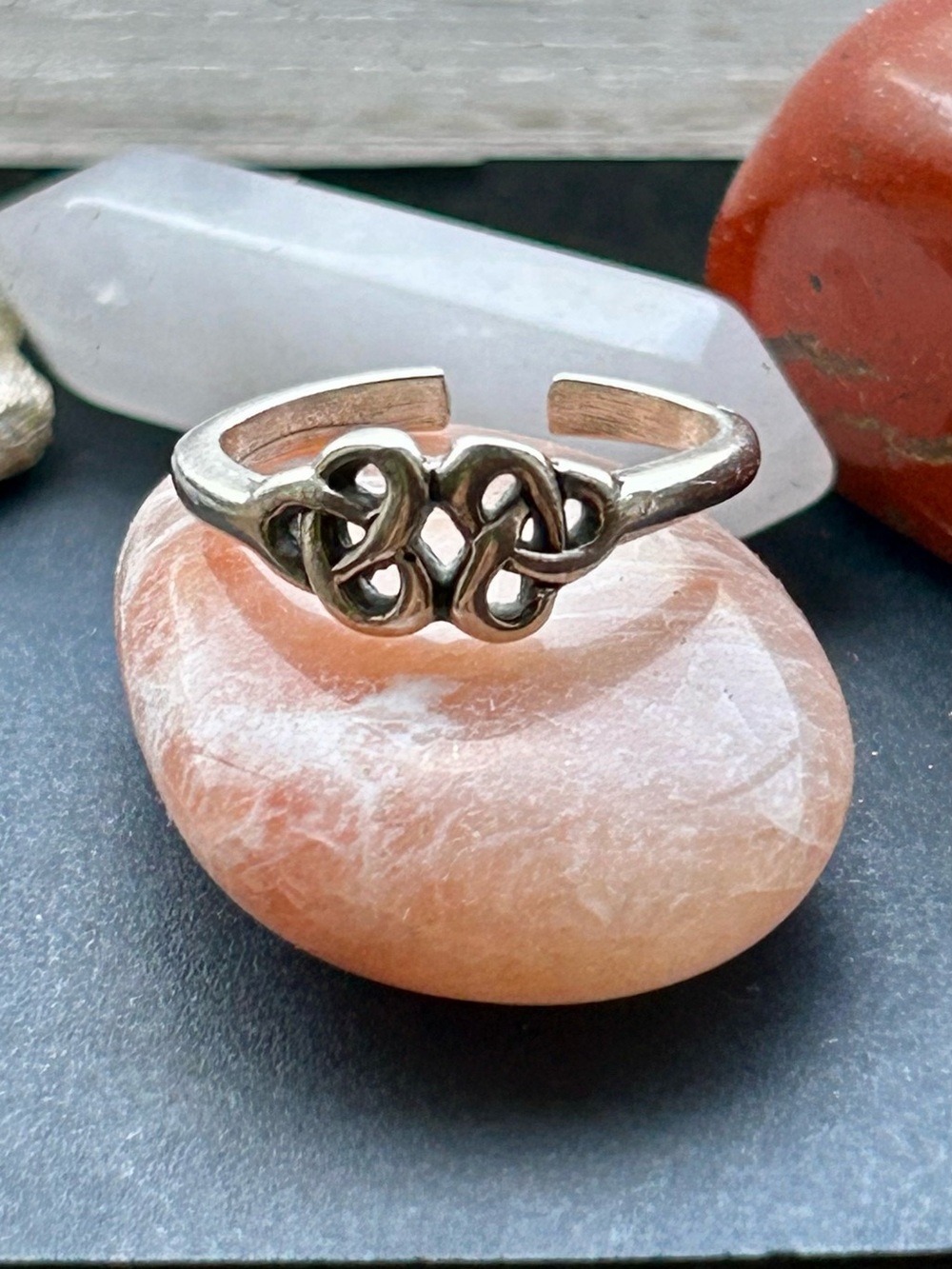 Celtic Knot Adjustable Toe Ring in Sterling Silver